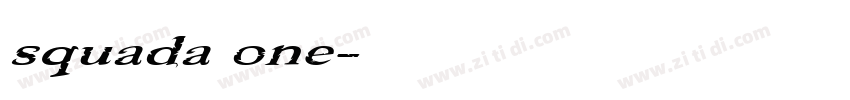 squada one字体转换